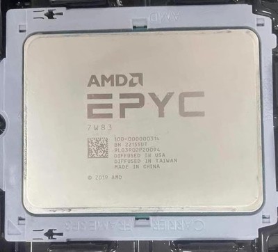 AMD EPYC 7W83 64C128T 2.45GHz 3.5GHz Boost SP3 Unlocked 256MB L3 Tested Working