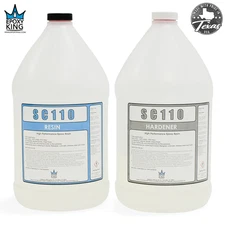 EPOXY RESIN 1 GALLON KIT * CLEAR * UV RESISTANT * LAMINATING * FIBERGLASS * BOAT