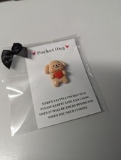 Handmade Little Pocket Hug Bear Keepsake Token Gift Cute