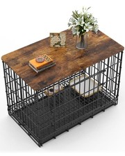 Dog Crate Topper for 54'' Dog Cage, Dog Kennel Topper Wood Countertop, Foldab...