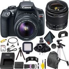 Canon EOS Rebel T6 DSLR Camera with 18-55mm Lens  LED Kit
