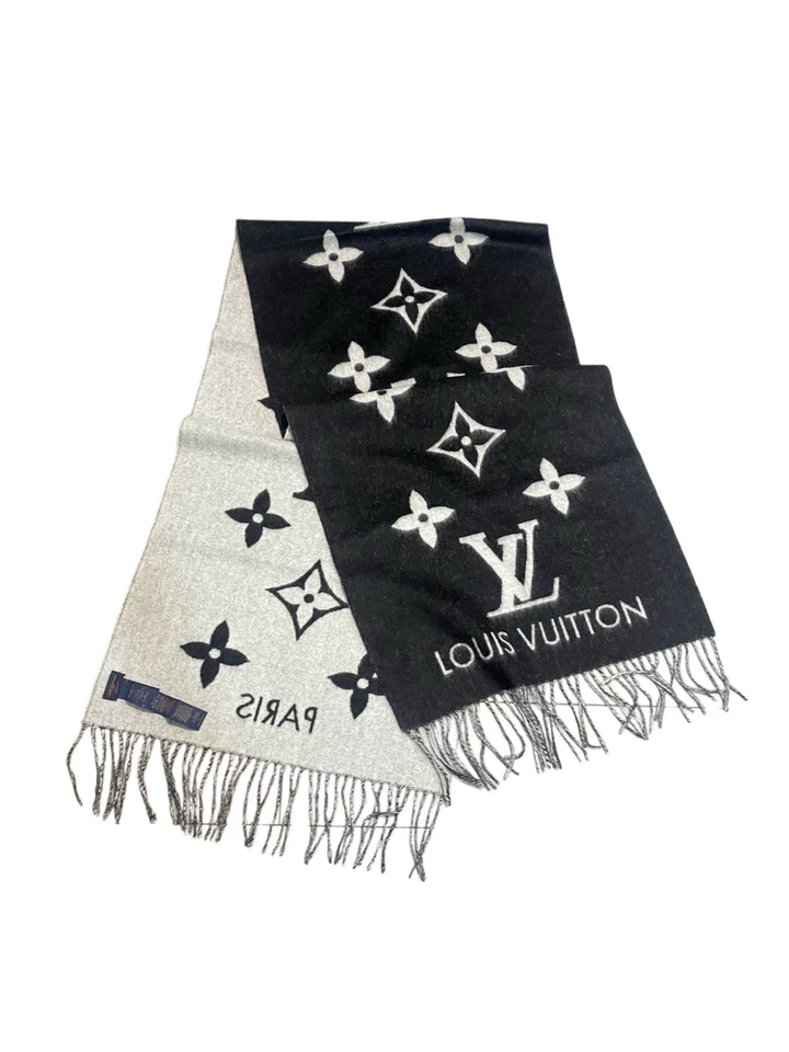 Bufanda negra Louis Vuitton (LV) cachemir Reykjavik de segunda mano Foto 2 de 4