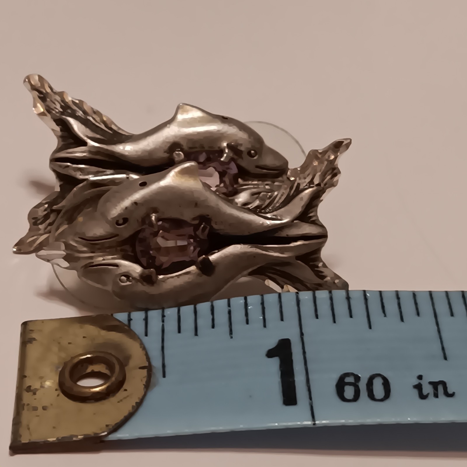 SILVER CLOUD SIGNED sterling silver 925 Dolphin P… - image 7