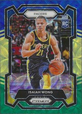 2023-24 PRIZM BLUE YELLOW GREEN CHOICE ROOKIE 154 Isaiah Wong