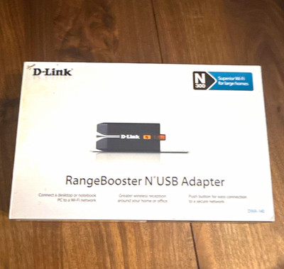 D-Link RangeBooster N DWA-140 N300 802.11n USB Wi-Fi Adapter WPS for PC untested