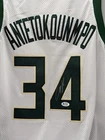 Giannis Antetokounmpo Signed Milwaukee Bucks Basketball Jersey NBA FSG COA