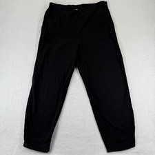 Eileen Fisher Black Organic Cotton Hemp Stretch Pants Side Zip Small S/P