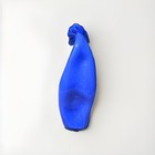 Vintage Cobalt Blue Hand Blown Art Glass Flower Pedal Vase (repaired) — photo 4