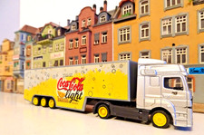 LKW Wörlein Werbemodell Coca Cola lemon 1:87 H0 Mercedes Axor silber H0 WG 189