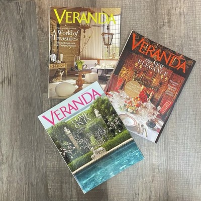 Veranda Magazine 3 issues - Jul Aug 2017 , Nov Dec 2017 ,  Sept Oct 2018