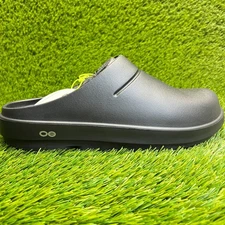 Oofos OOcloog Mens Size 10 Black Casual Walking Slip On Recovery Clog Sandals