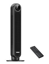 Image of 25dB Silent Tower Fan, 28 ft/s Velocity Electric Cooling Fan with Remote,