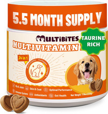 300 Bites Vitamins Supplements and Taurine for Dogs with Coq10, Glucosamine,Omeg