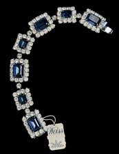 Vintage Weiss Signed Glass Rhinestones Bracel...