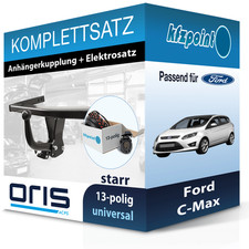 Für Ford C-Max 10.2003-08.2010 ORIS Anhängerkupplung starr + 13polig E-Satz neu