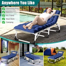 Esazn Sun Tanning Chair Folding Stackable Polyester X-large Cot  K16SZC-W19LYU