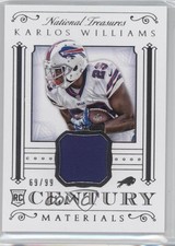 2015 Panini National Treasures Century Materials 69/99 Karlos Williams 5x8