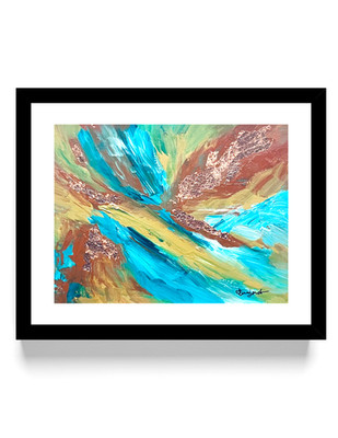 Guajardo Art: Copper Dreams 12X9 Paper Abstract Neo Expressionism