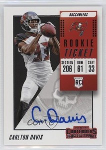 2018 Contenders Ticket/Rookie Ticket Variation Carlton Davis #264 Rookie Auto RC