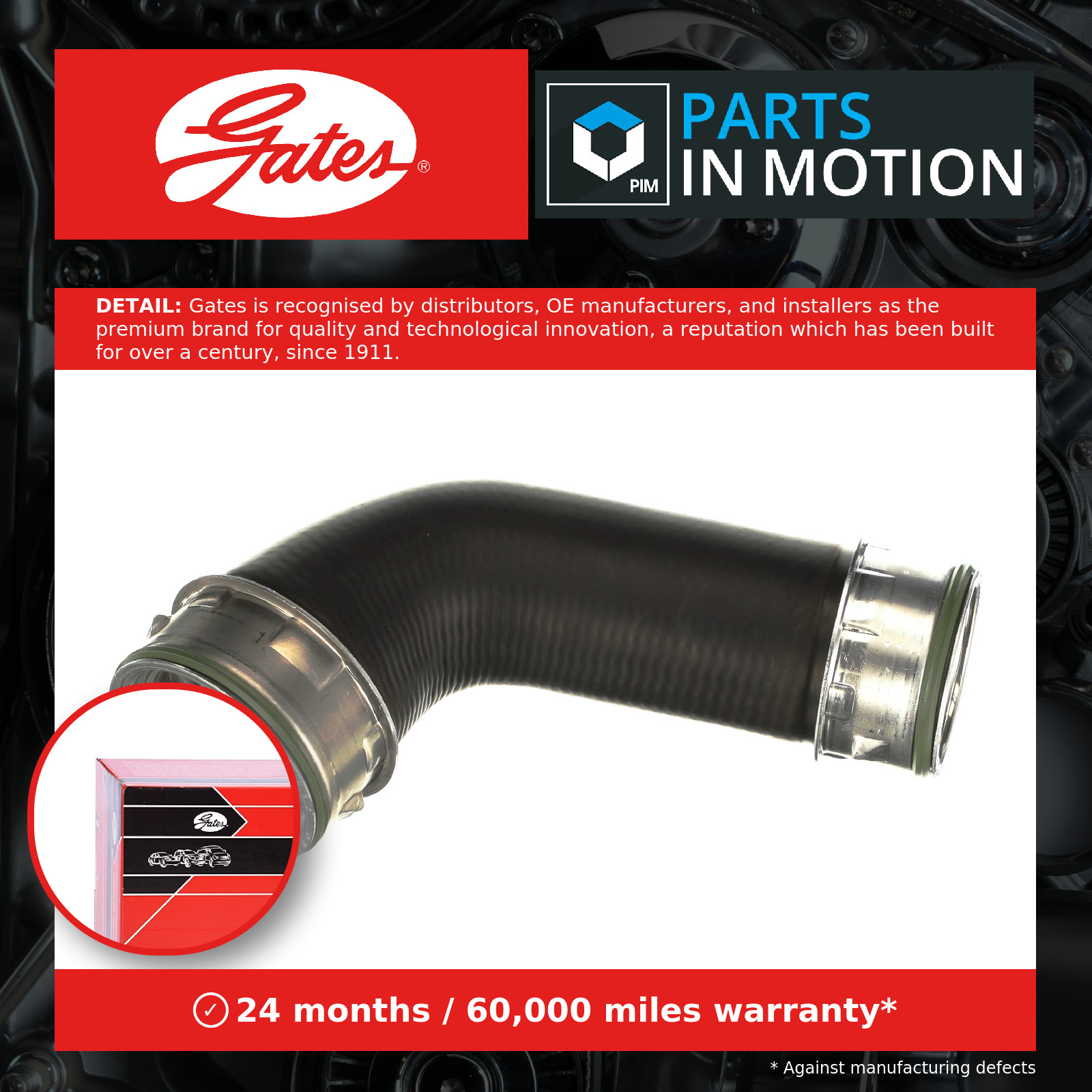 GATES-OE 09-0758 Charge Air Hose for VW - Image 11