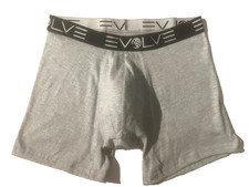 New EVOLVE by 2 x ist Mens Grey Cotton Stretch Boxer Trunk Brief Underwear sz M