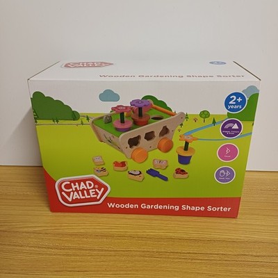 Chad Valley Holz Garten Form Sortierer Neu und Versiegelt Spielzeug für Kinder