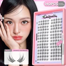 GROINNEYA DIY Lash Clusters Manga Eyelashes Multi Styles Natural Look Natural