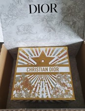 Dior 2025 Holiday Limited Edition Empty GOLD SILVER WHITE Gift Box, 9x9x4.5 in