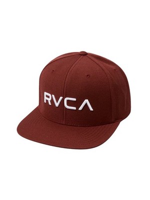 Rvca Snapback Hat Wine Burgundy New With Tags