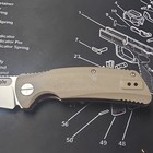 Beyond Blades Pocketknife Tan G10 Handle SS Drop Point Plain Edge Frame Lock — photo 3