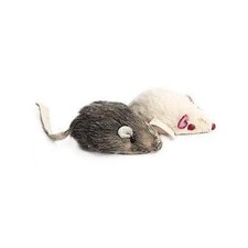 Ethical Products 2" Fur Cat Toy Mice 2 Catnip Rattle Mouse