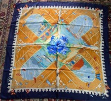 Super excellent condition HERMES Scarf Carr 90 Veranda varangues