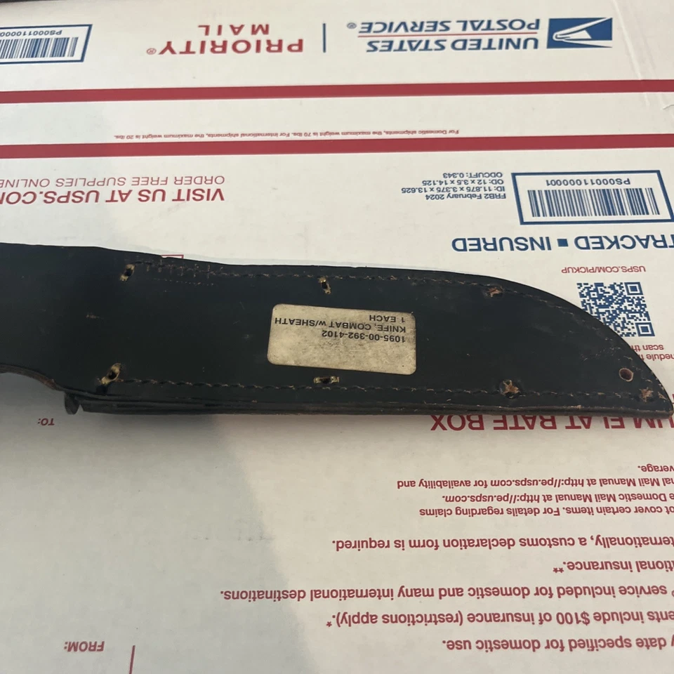 Ontario Marine Combat Fixed Knife 7" 1095HC Steel Blade Black Synthetic Handle - Image 4 of 4