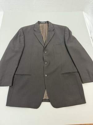Vintage Ralph Ralph Lauren Wool Blazer 48L Brown Lined Made In Canada