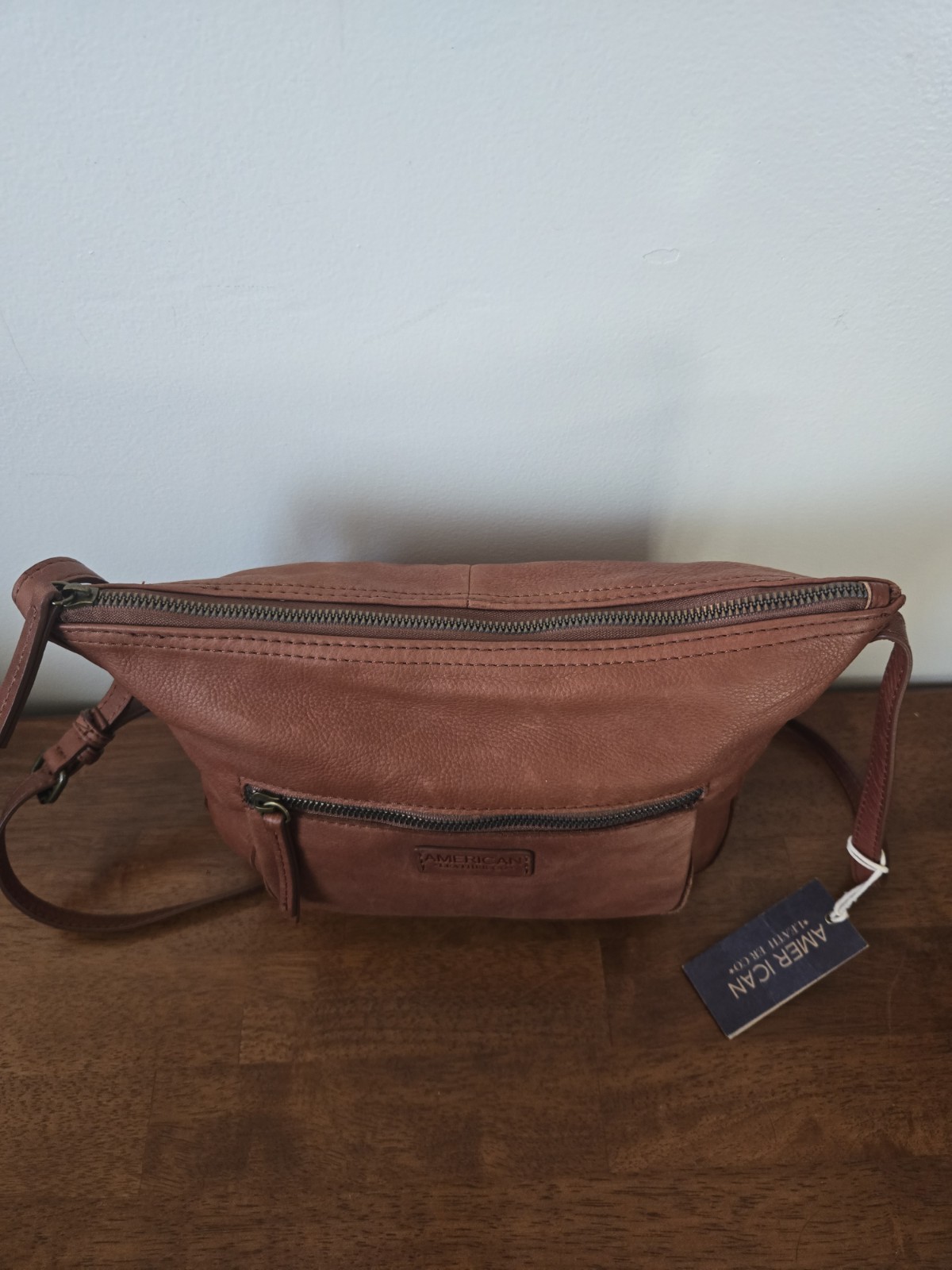 American Leather Co. Riverside Crossbody bag in brandy smooth leather Handbag