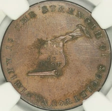 c. 1792 Kentucky Colonial Plain Edge NGC Unc Details, Env Damage