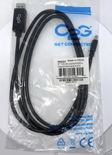 Cables2Go 6 Ft. Mini DisplayPort (Male) To DisplayPort (Male) Cable - NEW!