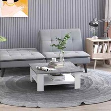 Wooden Square Coffee Table With Storage Cocktail Center Table For Home Office UK