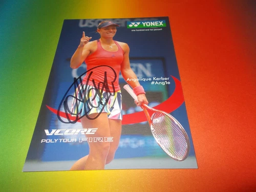 Angelique Kerber Tennis  signed autograph Autogramm on postcard