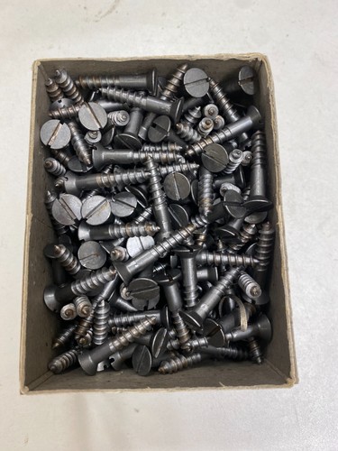 Box Steel Countersunk Screws 1 1/4" x 12 Nettlefolds GKN Slotted Full Box of 200 - Picture 5 of 24