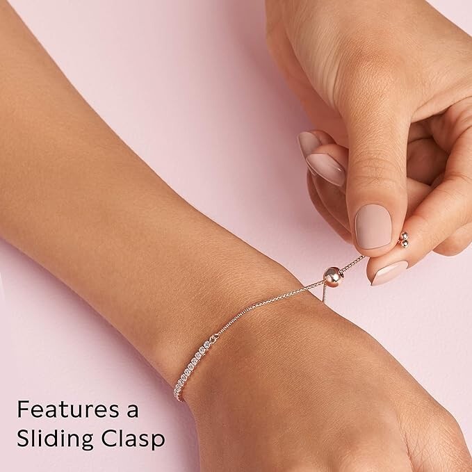 New Genuine Pandora Rose Gold Sparkling Slider Tennis