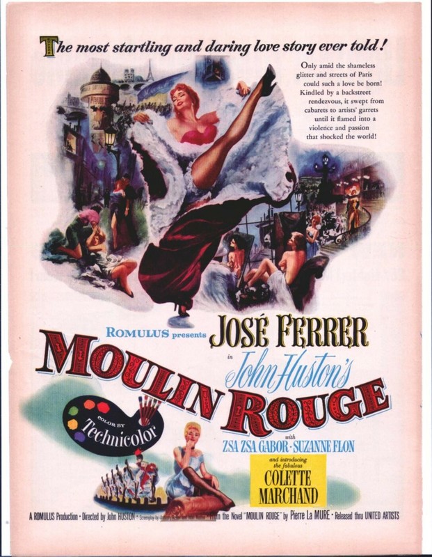 1952 Moulin Rouge Original Vintage Movie Promo Ad
