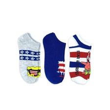SpongeBob SquarePants Americana Women's No Show Socks, 3-Pack