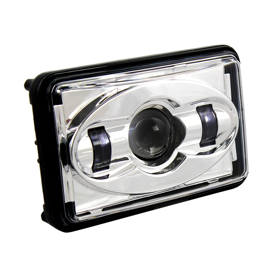 Хромированные светодиодные фары Eagle Lights 2 шт 4 x 6 дюймов для Chevrolet GMC Ford Kenworth - Изображение 2 из 4
