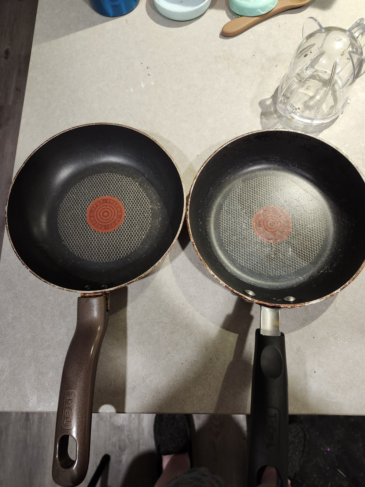 Set Of Two Tefal Induction SS Titanium 1 x Trendy Cook Frying Pan 20 cm-image