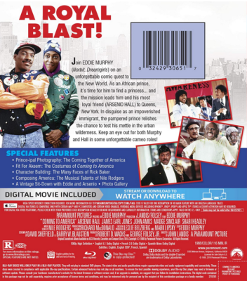 NEW Eddie Murphy COMING TO AMERICA BLU-RAY DIGITAL 80's Comedy Arsenio  Hall