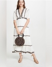 Ulla Johnson Handmade Beaded Maxi Dress Small