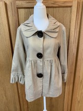 Kenzie Women’s Baby Doll Jacket Sz. 6 Tan W/ Subtle Gold Threads Snap-buttons