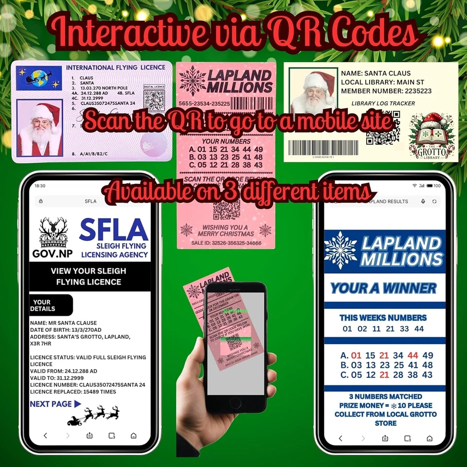 Santa's Lost Wallet Kit – Inc. Actual Wallet - Bank Card, Sleigh Flying Licence - Image 3 of 4