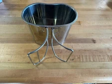 US Military  Style Quart Canteen Cup W/Butterfly Wire Handle SS New
